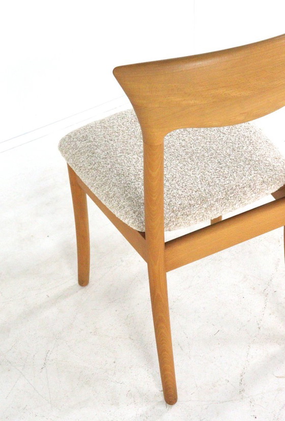 Image 1 of Set van 6 Juul Kristensen JK Denmark stoelen eetkamerstoelen vintage gestoffeerd