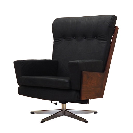 Office Leather Armchair, Danish Design, 1970S, Production: Denmark