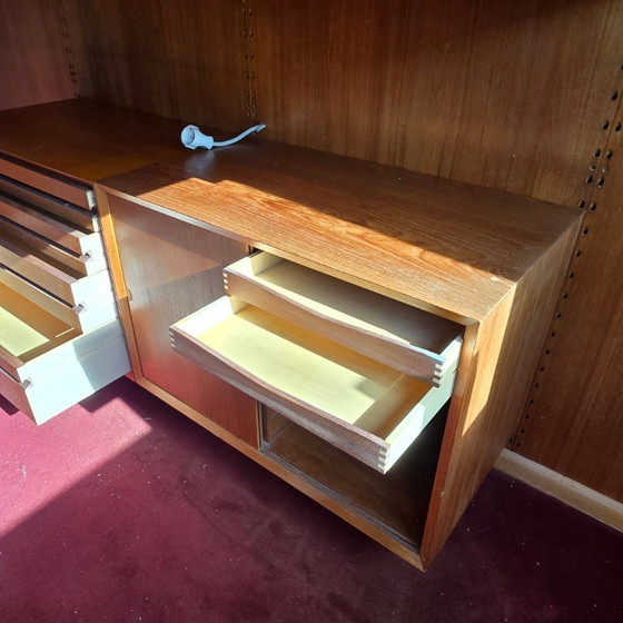 Poul Cadovius Cado Wall System, Teak Veneer, Vintage Danish Design, Wall cabinet, Wood, Brown (photo 23 of 33)