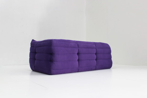 Image 1 of Ligne Roset Togo Sofa With Armrests And Footstool By Michel Ducaroy