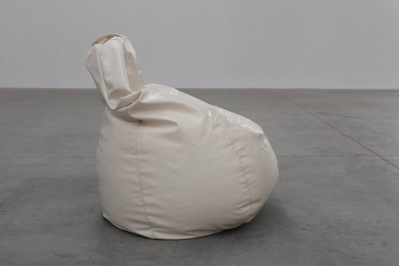 Image 1 of Grande sacco a pelo bianco vintage degli anni Settanta