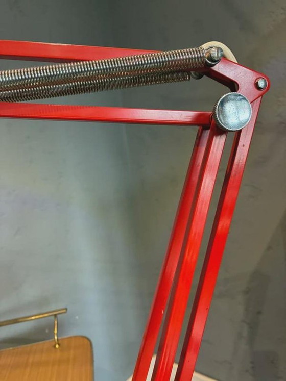 Luxo L-1 architect desk lamp by Jacob Jacobsen, red, 1960s, Table lamps, Metal (photo 7 of 8)