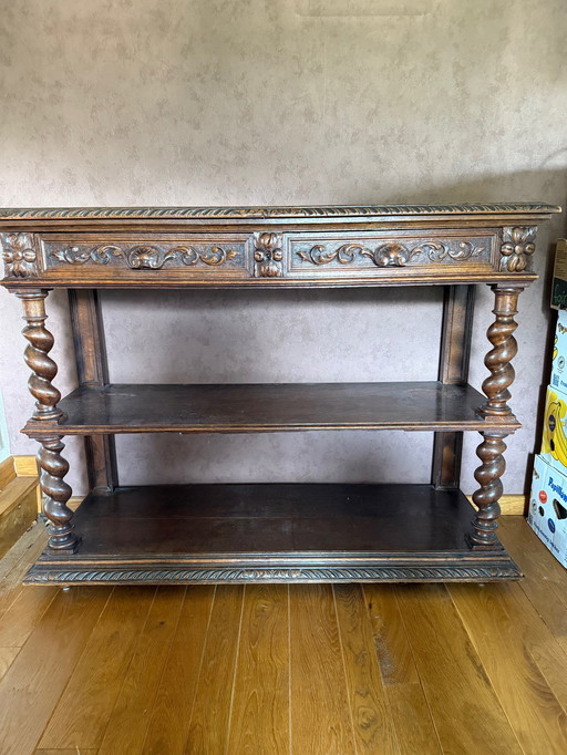 Antiker Eichen-Dessertschrank/-regal