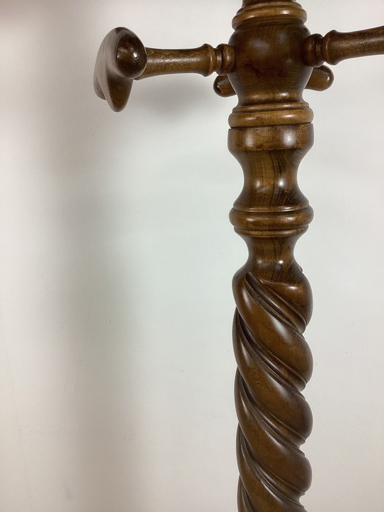 Image 1 of Appendiabiti antico vintage in legno tornito