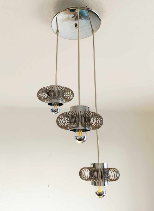 Philippe Rogier Lampadario a cascata Space Age 1970 