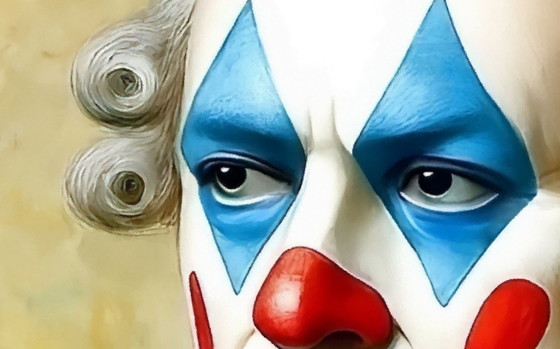 Image 1 of Acrylic painting on canvas "Clownish Mozart" / 80x80 cm