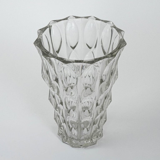 Crystal vase, Italian design, 1960s, manufactured in Italy