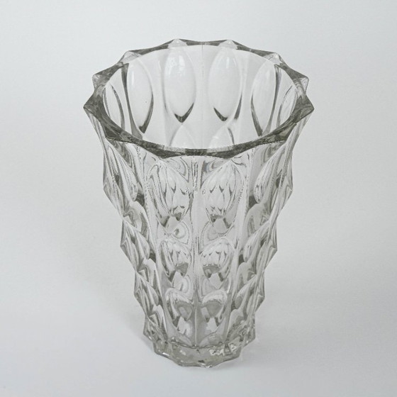 Image 1 of Crystal vase, Italian design, 1960s, manufactured in Italy