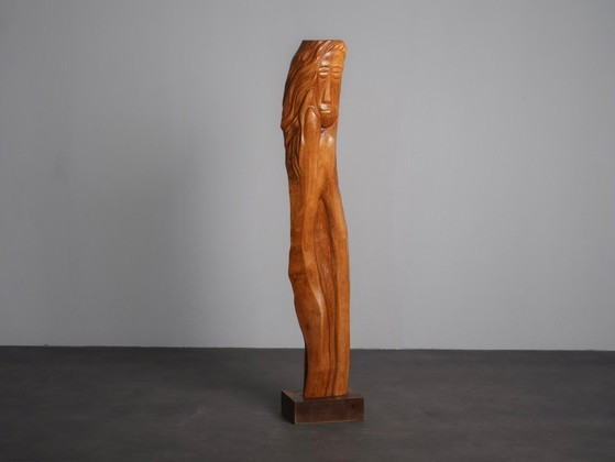 Large-Scale Figurative Oak Sculpture, Belgium, 1970s – Wood (photo 2 of 8)