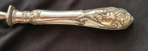 Art Nouveau silver serving cutlery