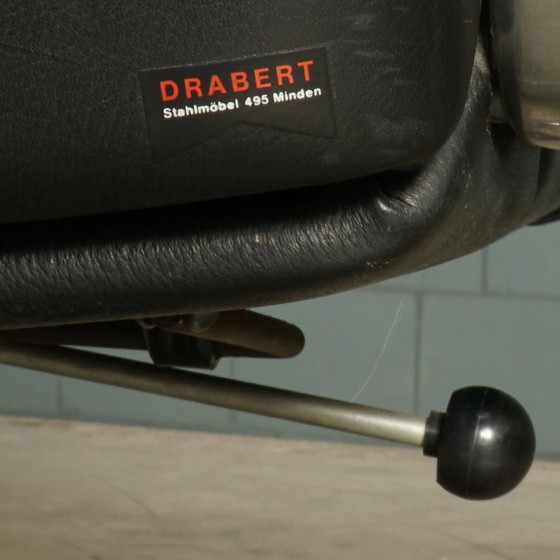 Vintage Office Chair – Black Leather – Drabert – 1970s – Metal (photo 14 of 14)