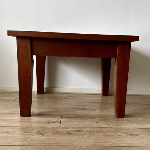 Square wooden coffee table