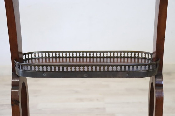 Image 1 of Antiker Beistelltisch mit Marmorplatte, Italien Ende 19.