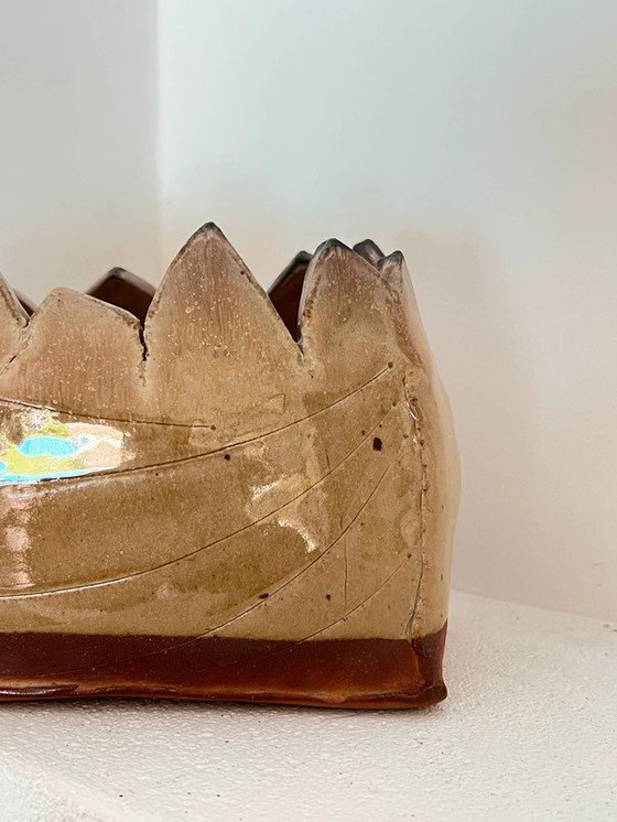 Image 1 of Glazed Earthenware Planter Signed - Handmade - Years 60-70