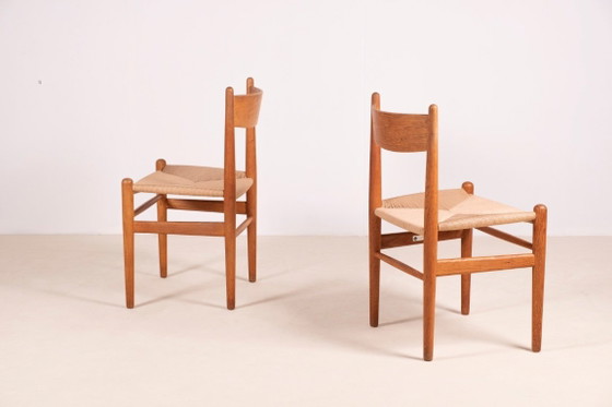 Image 1 of 6 chaises de salle à manger Hans J. Wegner CH36 en chêne, Danemark des années 1970