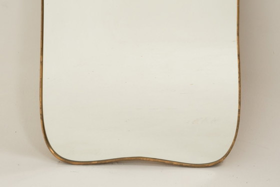 Image 1 of Miroir De Forme Chapeau De Gendarme, Dans Le Style De Gio Ponti