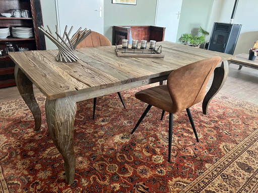 Tavolo da pranzo vintage in legno di teak – eettafels, Wood