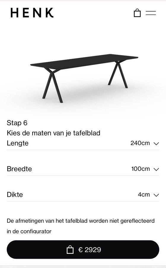 Image 1 of Tavolo Studio Henk con panca (incluso cuscino in pelle)