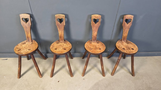 Image 1 of Vintage brutalist heart shaped chairs, 1960s