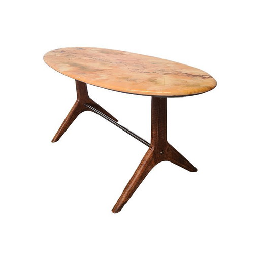 Table basse ovale design vintage, 1960s