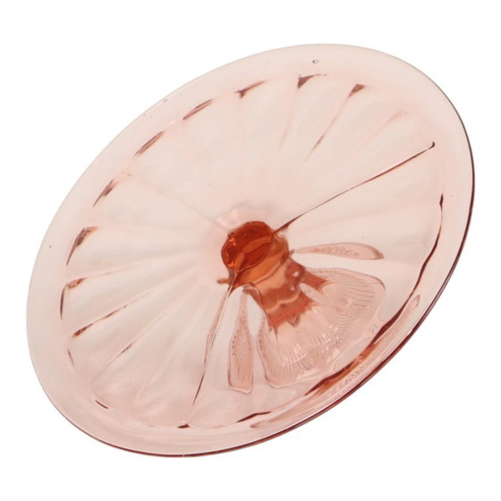 Roze Art Deco Taartschotel Gebak Schaal Depression Glass – Tafelaccessoires (photo 7 of 13)