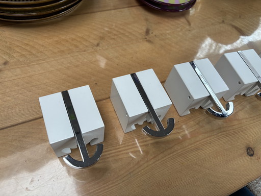 5 x Pieper Concept Wandhaken, Kleiderhaken, Ancora weiße Garderobe