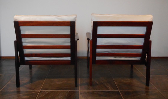 Image 1 of Illum Wikkelsø Rosewood Armchairs For Niels Eilersen (2)