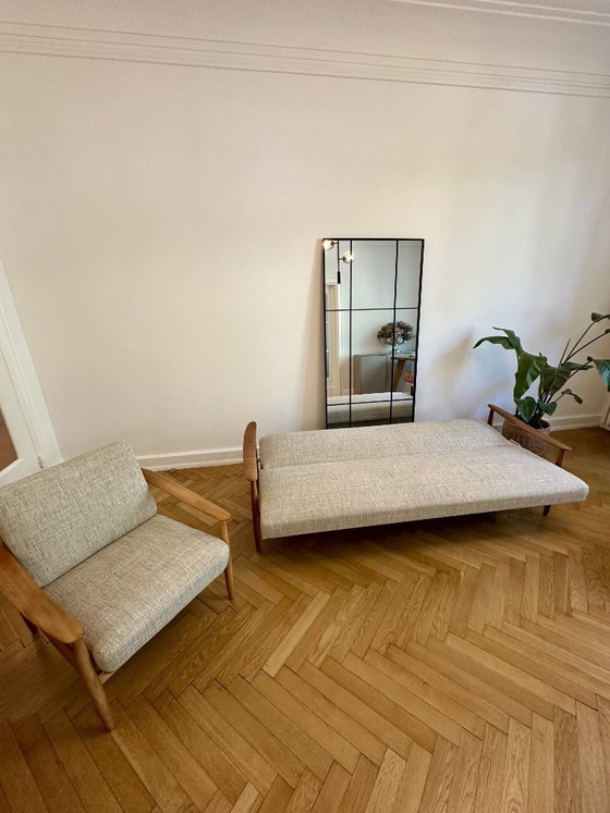 Carl Straub pour Goldfeder Daybed & Fauteuil | Mid-Century Modern Allemand | Années 60 – Canapés 3 places (photo 4 of 17)