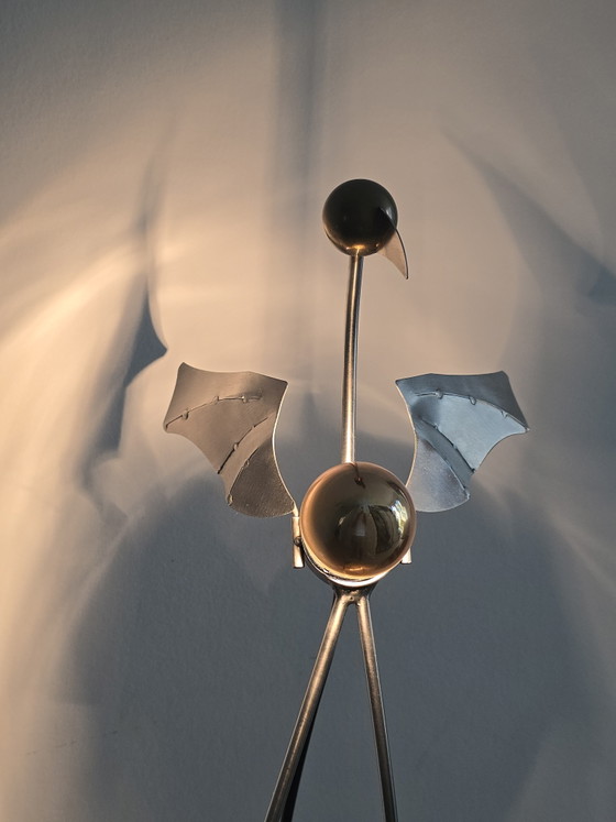 Great Condition - Designer: Bjart Veenendaal, Crane Table Lamp! Vintage Postmodern 80s/90s – rvs, Other (photo 8 of 11)