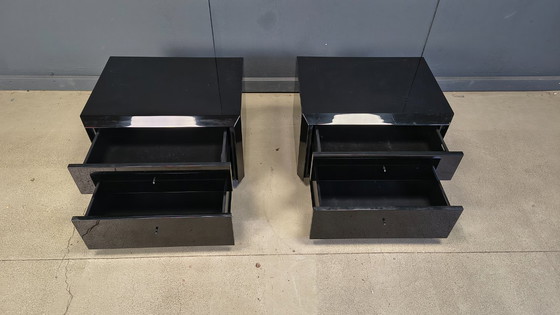 Image 1 of Par de mesitas de noche de Interluke, década de 1970.