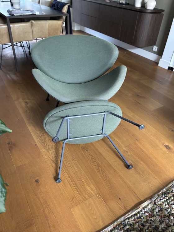 Image 1 of Sillón y reposapiés Artifort Orange Slice en verde