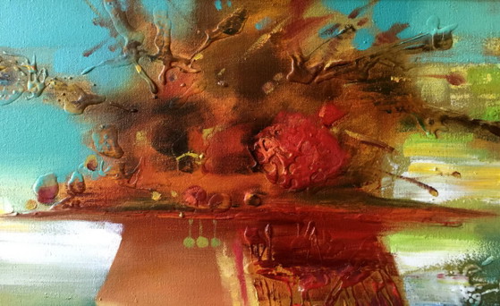 Original Oil Painting Abstract Expressionism Summer – Paintings & Drawings, Canvas (photo 5 of 13)