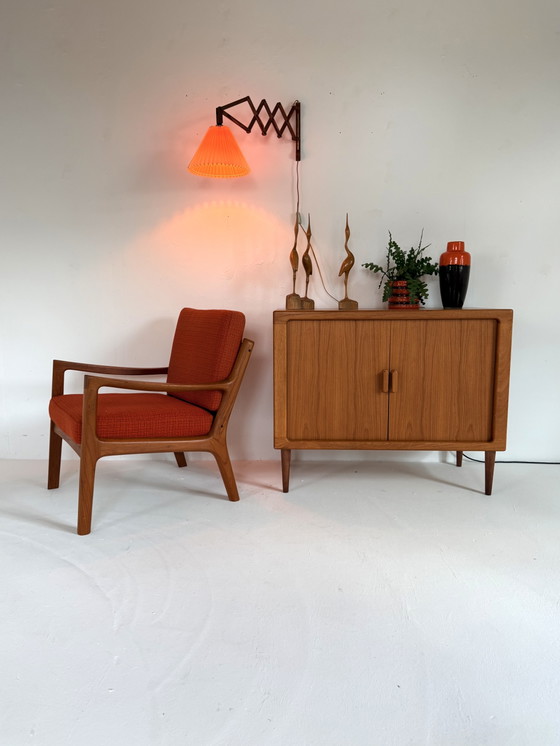 Vintage Danish Teak Scissor Lamp '60 – Wall lights, Wood, Plastic (photo 12 of 12)
