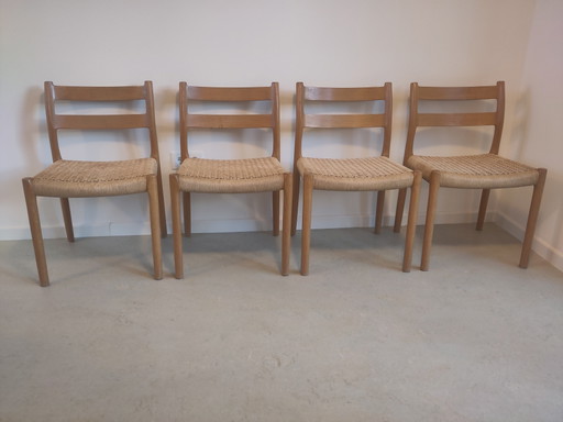 4x Niels Möller Paper Cord Chairs – eetkamerstoelen, Wood (photo 2 of 5)