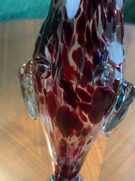 Zoomorphic Murano Glass Vase (37cm) – Scale & Cobalt Decor (photo 6 of 18)