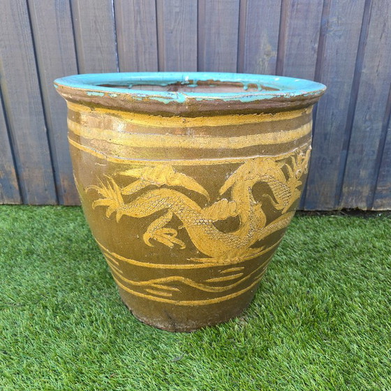 Chinese Draken Eierpot, Chinese Vaas, Martaban, Eierpotten, Chinees Antiek – Decoratieve objecten, Ceramic (photo 6 of 12)