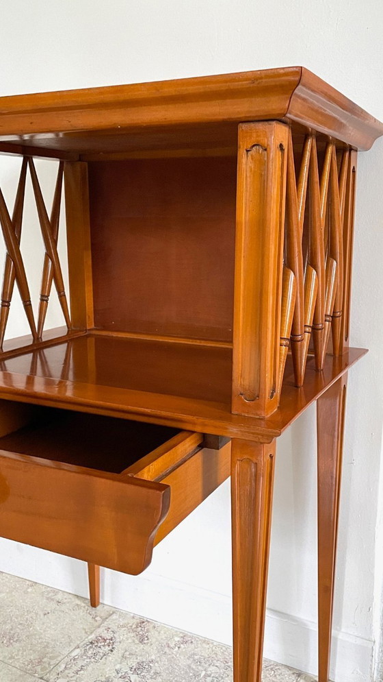 Image 1 of TABLE de Chevet pieds Compas VINTAGE