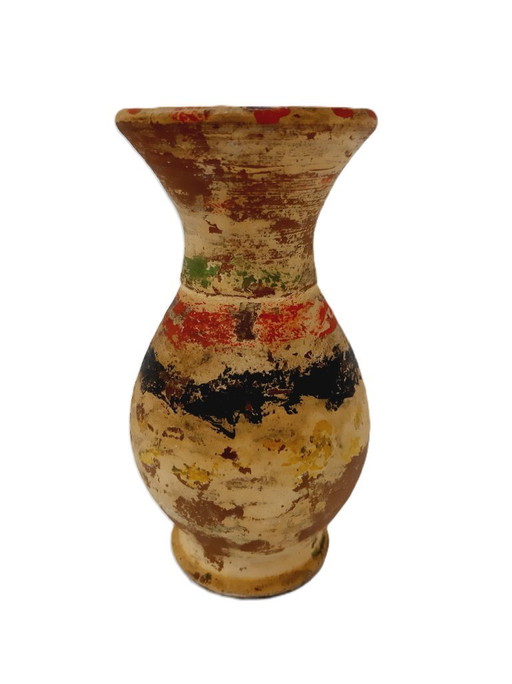 Piccolo vaso in ceramica - Fatto a mano - Multicolore polveroso