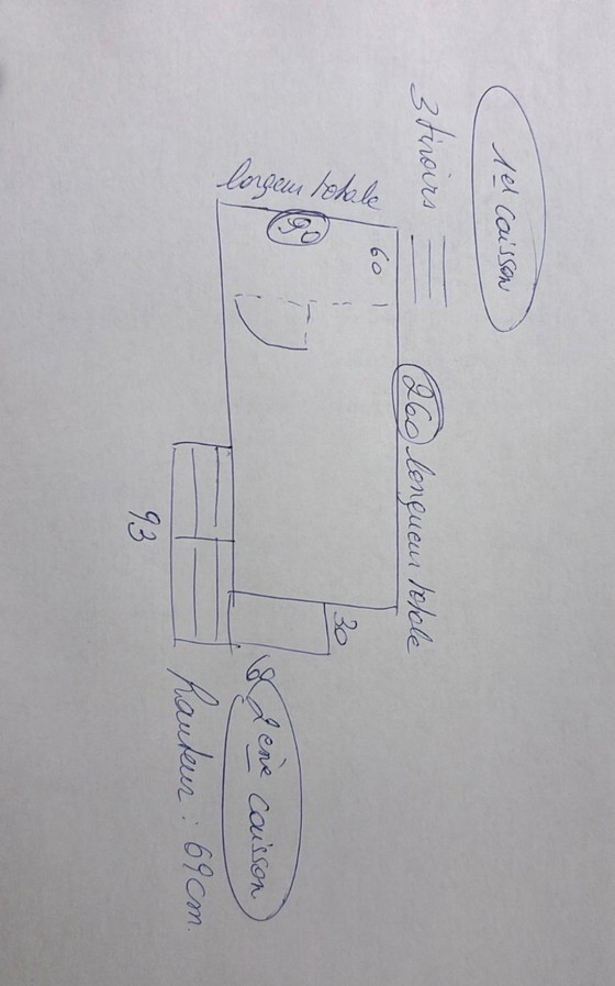 Image 1 of Designer desk, double workstation with integrated storage