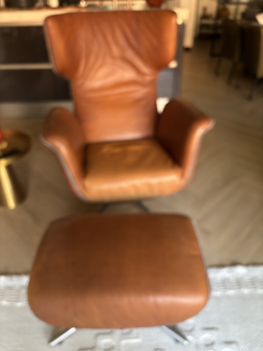 Label fauteuil relax avec pouf
