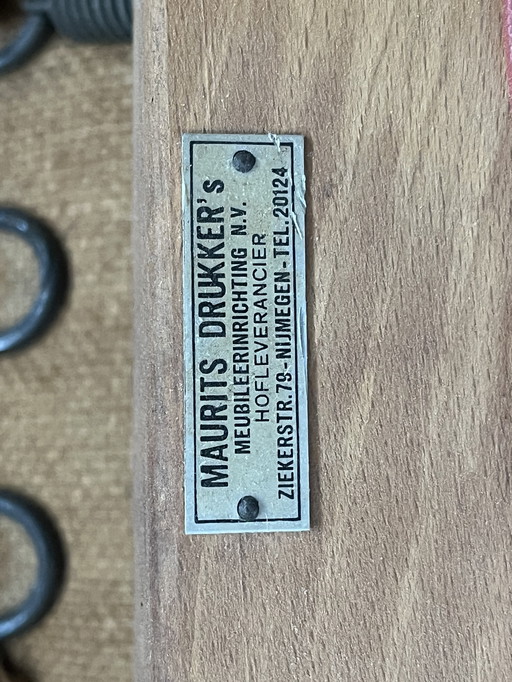 Conjunto vintage de sillas Marius Drukker, diseño holandés de mediados de siglo.