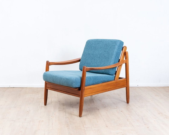 Image 1 of Fauteuil lounge Easychair en teck bleu des années 1960