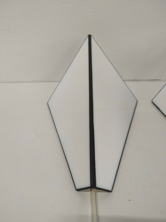 Image 1 of Set di lampade da parete vintage in stile Tiffany/Art Déco (a forma di diamante)