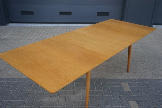 Image 1 of Table de salle à manger extensible en chêne Hans J. Wegner Modèle AT 310 par Andreas Tuck,1960s