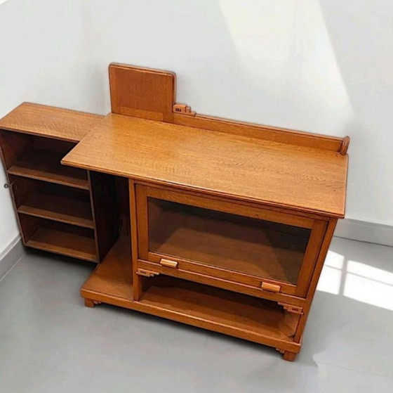 Image 1 of Mobiletto Art Déco, cassettiera della scuola di Amsterdam