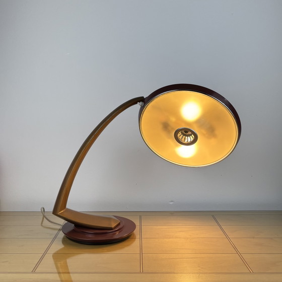 Image 1 of Brutalist Fase Boomerang 2000 Table Lamp by Luis Pérez de la Oliva 1960s-1970s Industrial Design Spain, Mid-Century, Space Age