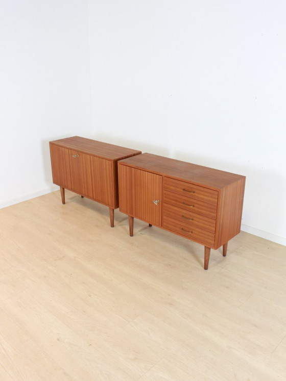 Image 1 of 2x dressoir kastjes – teak