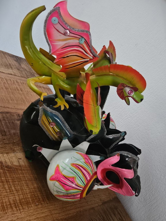 Magnifique Masque de Carnaval Diablada Bolivien Traditionnel – Objets déco, Aluminium, Autre (photo 9 of 24)