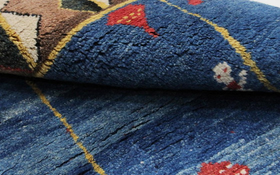 Image 1 of Original Perserteppich Gabbeh Ghashghai Orientteppich 142 cm x 99 cm Alt Natur