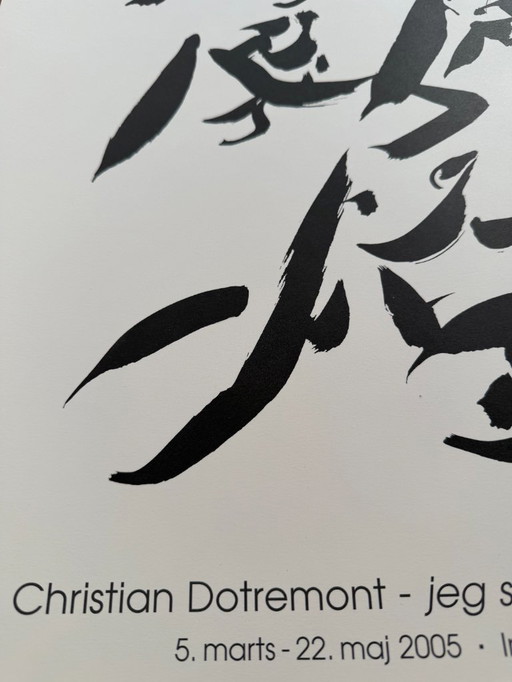 Christian Dotremont, Onmogelijk is niet Frans - mogelijk is Deens, tentoonstellingsposter, Gedrukt in Denemarken